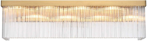 Elegant Lighting 1070W34SG Harlow Contemporary Satin Gold 34.5" Lighting Sconce 