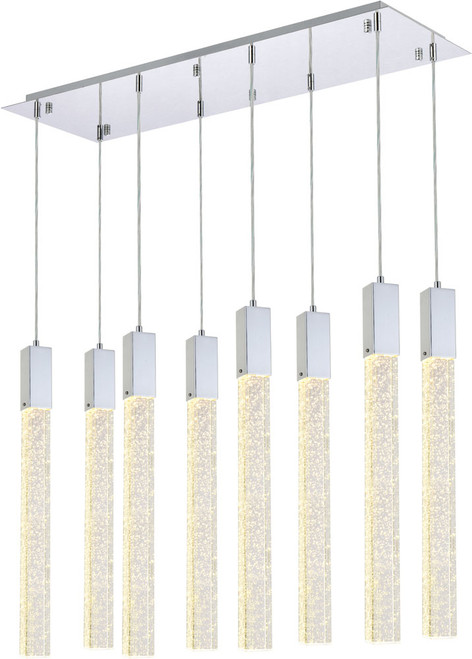 Elegant Lighting 2066D36C Weston Modern Chrome Multi Lighting Pendant 