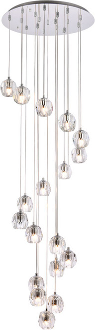 Elegant Lighting 3505D20C Eren Modern Chrome LED Multi Pendant Lamp 