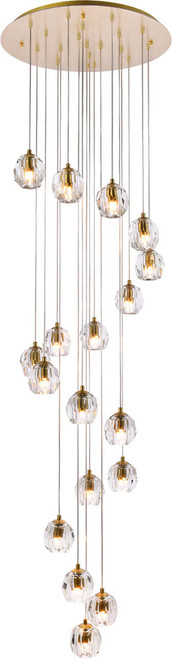 Elegant Lighting 3505D20G Eren Modern Gold LED Multi Pendant Light 