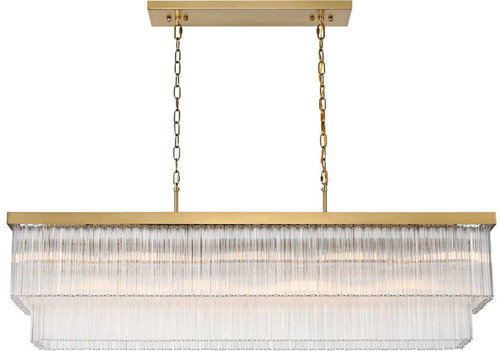 Elegant Lighting 1070G53SG Harlow Satin Gold Kitchen Island Light 