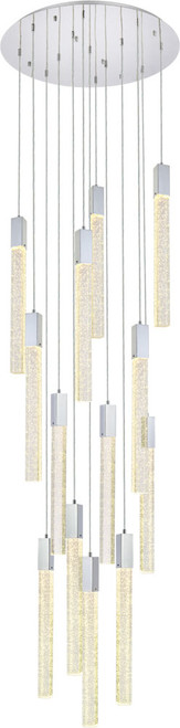 Elegant Lighting 2067G30C Weston Contemporary Chrome Multi Pendant Lamp 