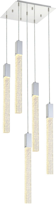Elegant Lighting 2066D16C Weston Modern Chrome Multi Hanging Light 