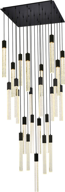Elegant Lighting 2066G36BK Weston Modern Black Multi Pendant Light 