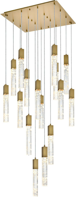 Elegant Lighting 2088G30C Aurora Contemporary Chrome Multi Hanging Pendant Light 