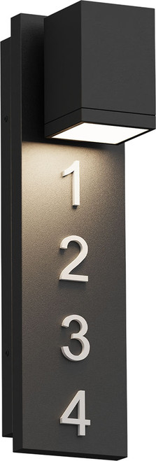 Alteck AW0156-5CCT-W-BK Bishop Contemporary Sand Black LED Outdoor Lighting Sconce 