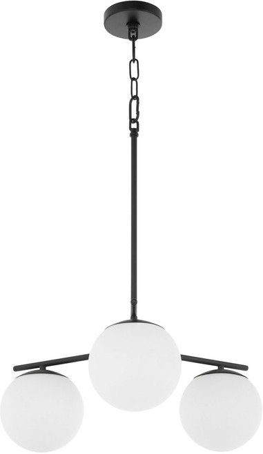 Quorum International 639-3-59 Jasper Modern Matte Black Mini Chandelier Lighting 