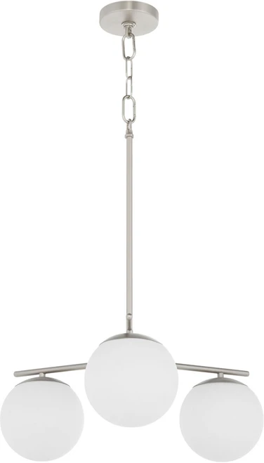 Quorum International 639-3-65 Jasper Contemporary Satin Nickel Mini Hanging Chandelier 