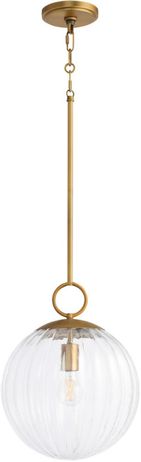 Quorum International 835-12-47 Mavis Contemporary Brushed Brass Drop Lighting 
