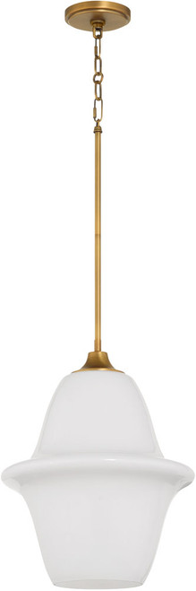 Quorum International 836-14-247 Stewart Modern Brushed Brass Pendant Hanging Light 