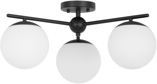 Quorum International 339-3-59 Jasper Modern Matte Black Ceiling Lighting Fixture 