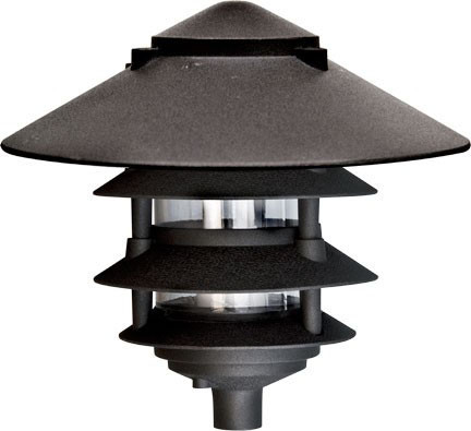 Dabmar D5100-10T-B Black Exterior Residential Landscape Lighting Top 