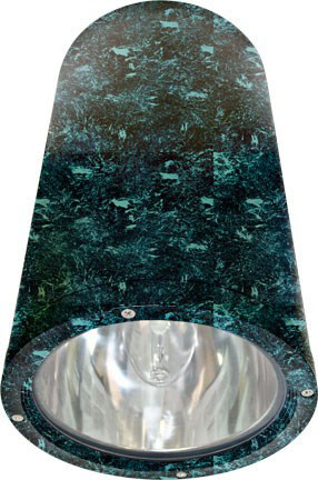 Dabmar DW3760-L25S-VG Verde Green LED 25 Watt Exterior Ceiling Light Fixture 
