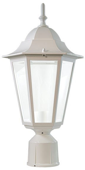 Dabmar GM132S-L6-W-FR White LED 6 Watt Exterior Post Light Fixture 
