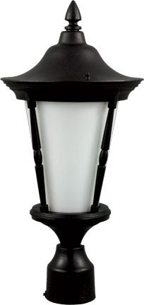 Dabmar GM112-B Black Exterior Post Light Fixture Top 