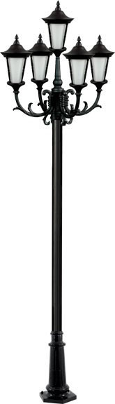 Dabmar GM1125-B Black Exterior Post Lighting Fixture Top 