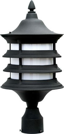 Dabmar GM182-L18-B Black LED 18 Watt Exterior Post Light Fixture 