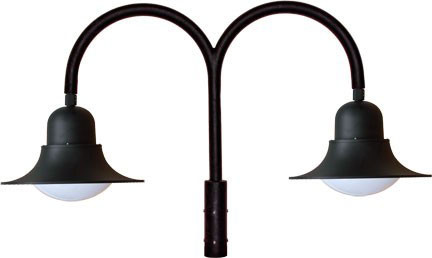 Dabmar GM621-B Black Exterior Lamp Post Light Fixture Top 