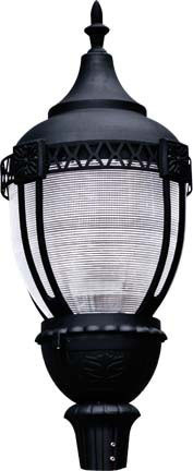 Dabmar GM910-L120-41K-B Black LED 120 Watt Outdoor Post Lamp Top 