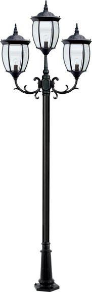 Dabmar GM1023-L18-B Black LED 18 Watt Exterior Post Light 