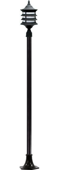 Dabmar GM1821-L9-B Black LED 9 Watt Outdoor Post Lighting 