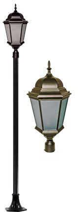 Dabmar GM2351-BZ-FR Bronze Exterior Post Light Top 