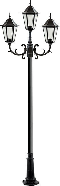 Dabmar GM1323S-L18-B Black LED 18 Watt Exterior Pole Lighting Fixture 