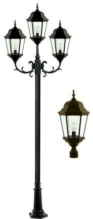 Dabmar GM2353-L60-BZ Bronze LED 60 Watt Outdoor Post Light 
