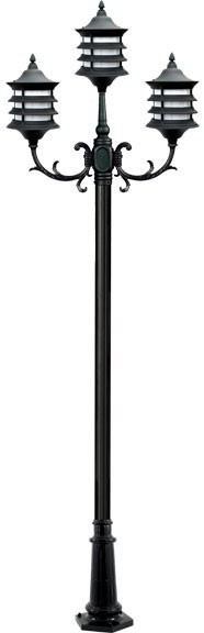 Dabmar GM1823-L18-B Black LED 18 Watt Exterior Post Light 