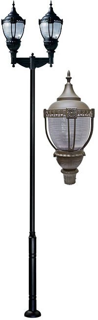 Dabmar GM9102-L160-BZ Bronze LED 160 Watt Outdoor Post Light Fixture 