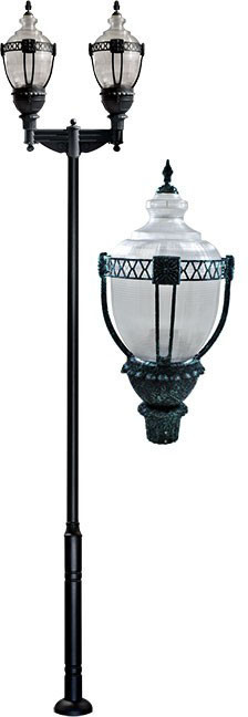 Dabmar GM6602-VG Verde Green Outdoor Post Lighting Top 