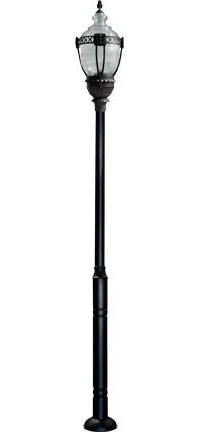 Dabmar GM6601-L120-41K-B Black LED 120 Watt Exterior Post Light Top 