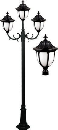 Dabmar GM5523-L27-B Black LED 27 Watt Outdoor Post Light 