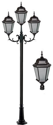 Dabmar GM2353-L90-B-FR Black LED 90 Watt Outdoor Pole Lighting Fixture 