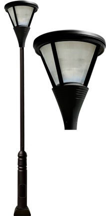 Dabmar GM5801-L80-B Black LED 80 Watt Outdoor Post Lamp 