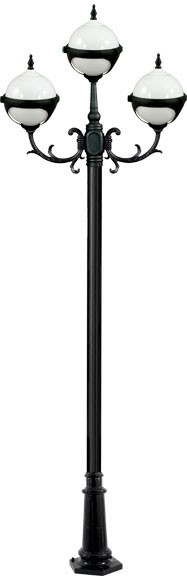 Dabmar GM9723-B Black Exterior Post Light Fixture Top 