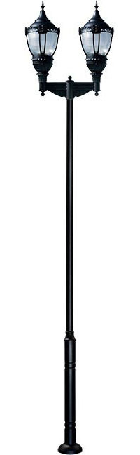 Dabmar GM9102-B Black Exterior Post Lamp Top 