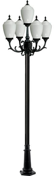 Dabmar GM2855-L30-B Black LED 30 Watt Exterior Lamp Post Light 