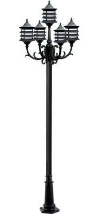 Dabmar GM1825-L90-B Black LED 30 Watt Exterior Lamp Post Light Fixture 