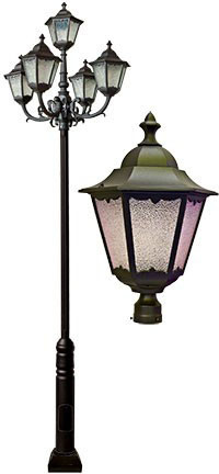 Dabmar GM8125-L100-BZ Bronze LED 100 Watt Exterior Post Lighting Fixture 