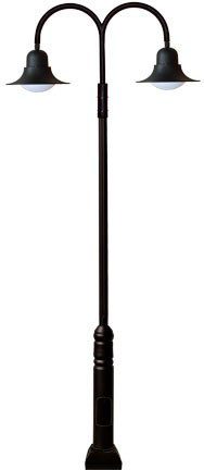 Dabmar GM6211-L60-B Black LED 60 Watt Exterior Lamp Post Light 