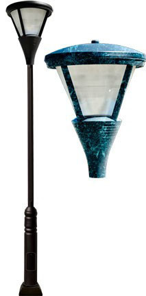Dabmar GM5801-VG Verde Green Outdoor Lamp Post Light Top 