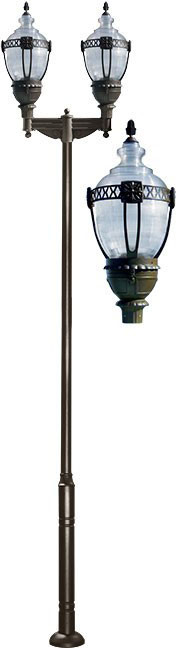 Dabmar GM6602-L126-BZ Bronze LED 126 Watt Exterior Post Light 