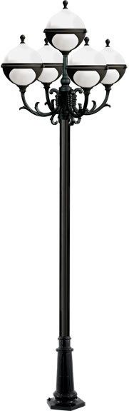 Dabmar GM9725-L45-B Black LED 45 Watt Outdoor Lighting Post Light 