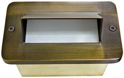 Dabmar LV638-WBS Weathered Brass Exterior Step Light 