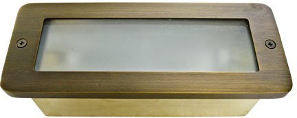 Dabmar LV630-L6-AMB-WBS Weathered Brass LED 6 Watt Exterior Step Lighting 