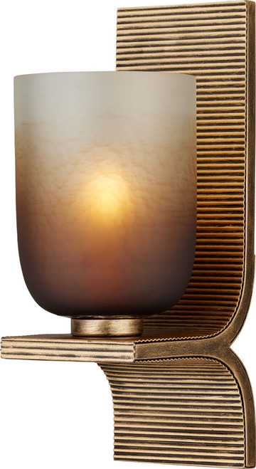 Currey & Company 5000-0311 Purcell Contemporary Gold Luster / Antique Gold Wall Light Fixture 