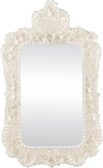Currey & Company 1000-0186 Capizelle Modern Natural / White Wall Mounted Mirror 