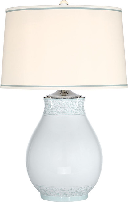 Currey & Company 6000-1107 Ketty Modern Off-White / Celadon Green Table Lighting 