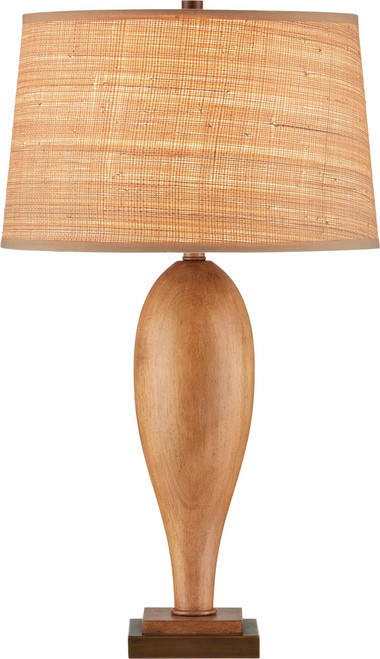 Currey & Company 6000-1124 Lignum Modern Chestnut Table Lamp Lighting 